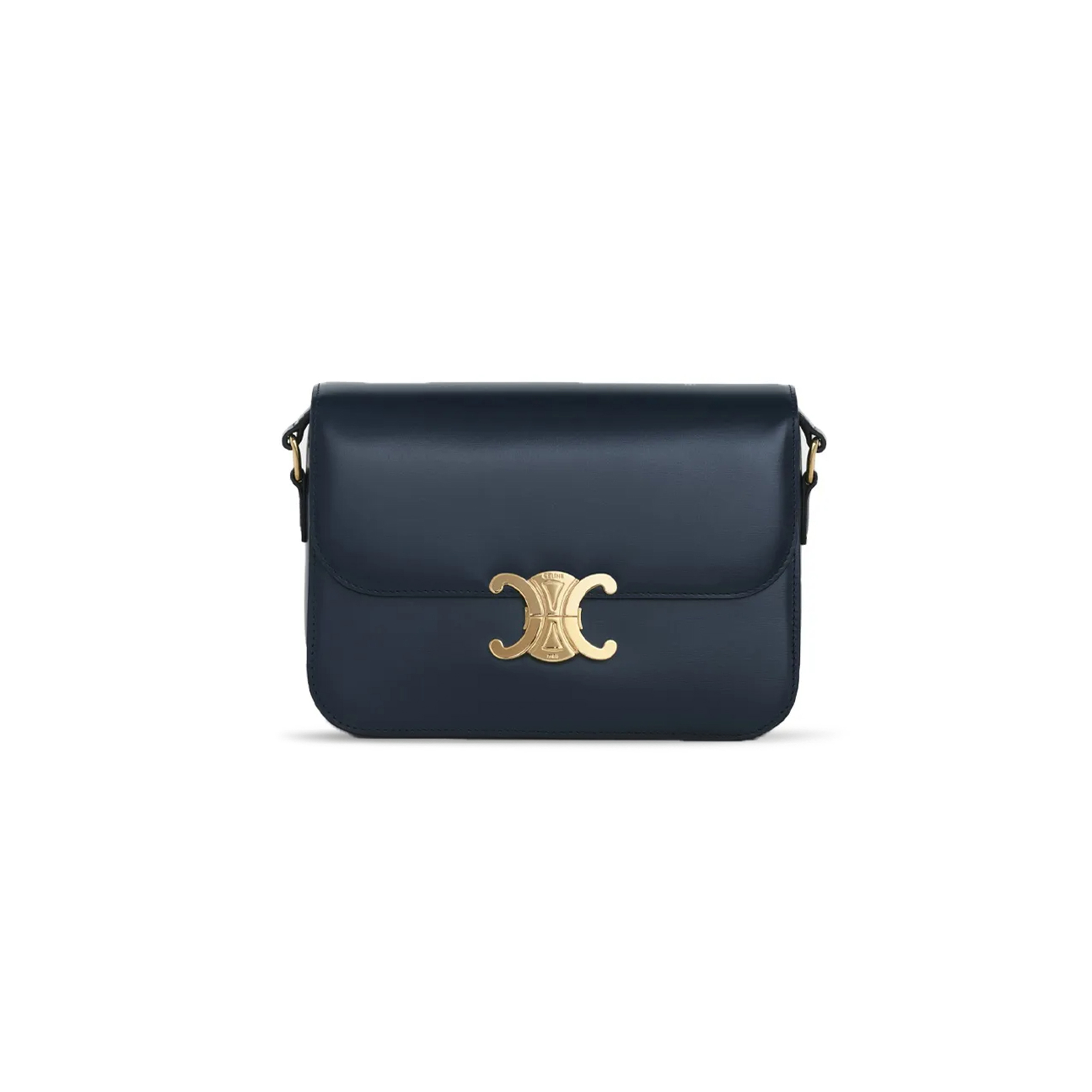 CELINE MEDIUM TEEN TRIOMPHE BAG IN SHINY CALFSKIN 187363BF4.07OC (22.5*16.5*7.5cm)